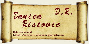 Danica Ristović vizit kartica